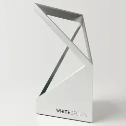 White Design Aluminum Alloy Triangular Pen Holder thumbnail 3