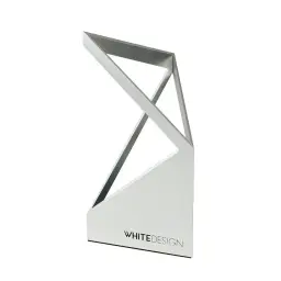 White Design Aluminum Alloy Triangular Pen Holder thumbnail 1