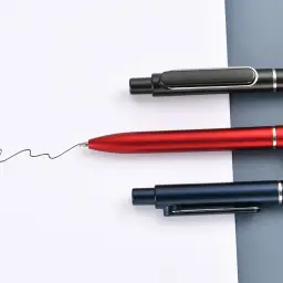 DeYa A12 Metal Retractable Ballpoint Pen 0.5mm Black Ink thumbnail 3