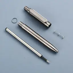 DeYa A12 Metal Retractable Ballpoint Pen 0.5mm Black Ink thumbnail 4
