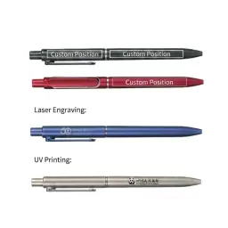 DeYa A12 Metal Retractable Ballpoint Pen 0.5mm Black Ink thumbnail 2