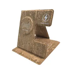 Cork Wireless Charging Stand with 15W Three-in-One Wireless Charging thumbnail 6