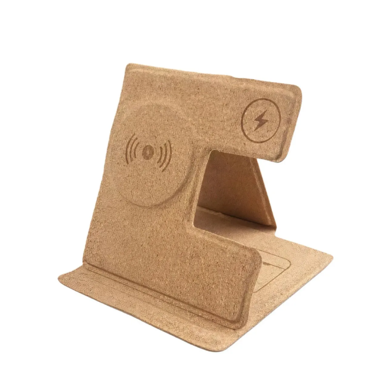 Cork Wireless Charging Stand with 15W Three-in-One Wireless Charging