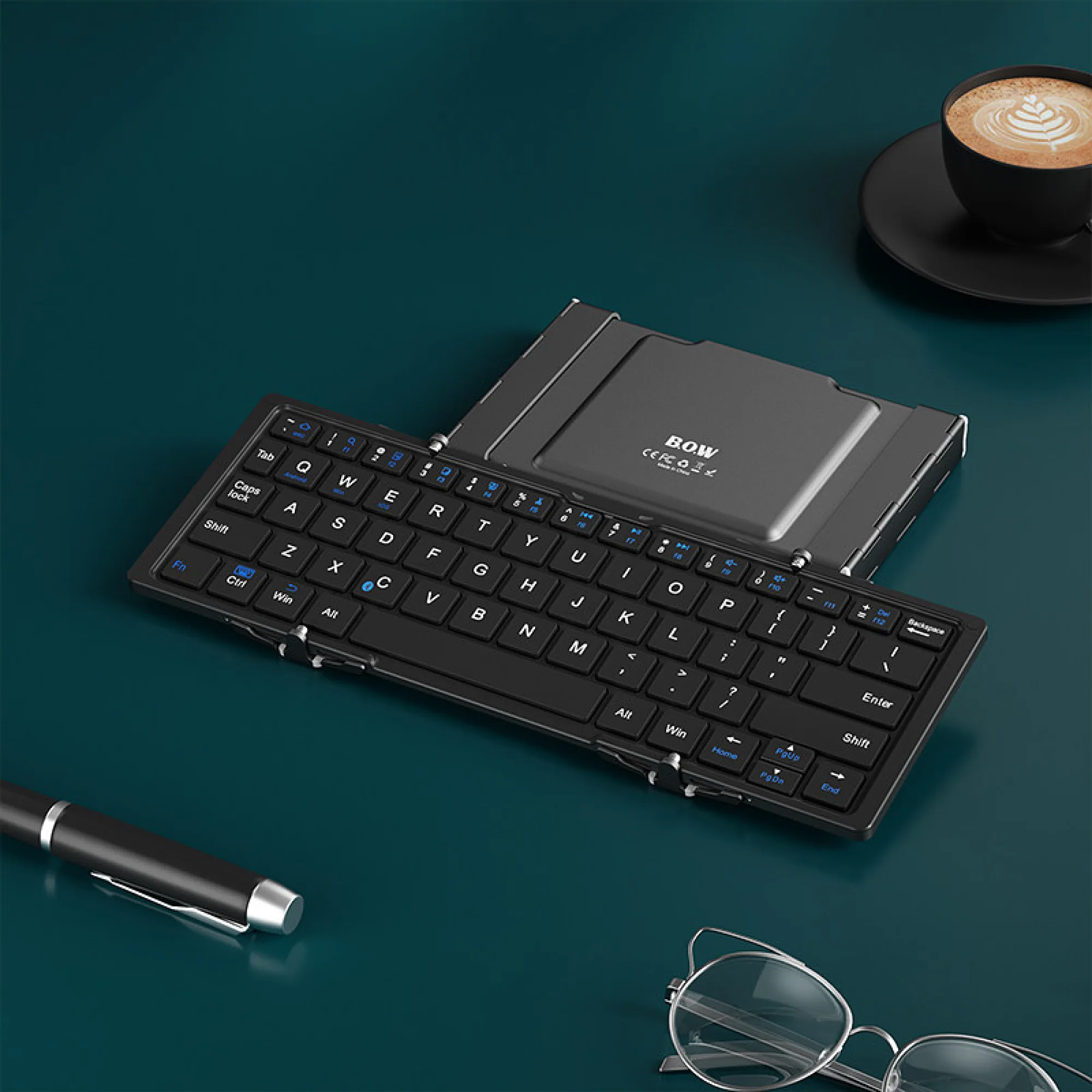 BOW Tri-fold Wireless Bluetooth Keyboard with Numeric Keypad thumbnail 13