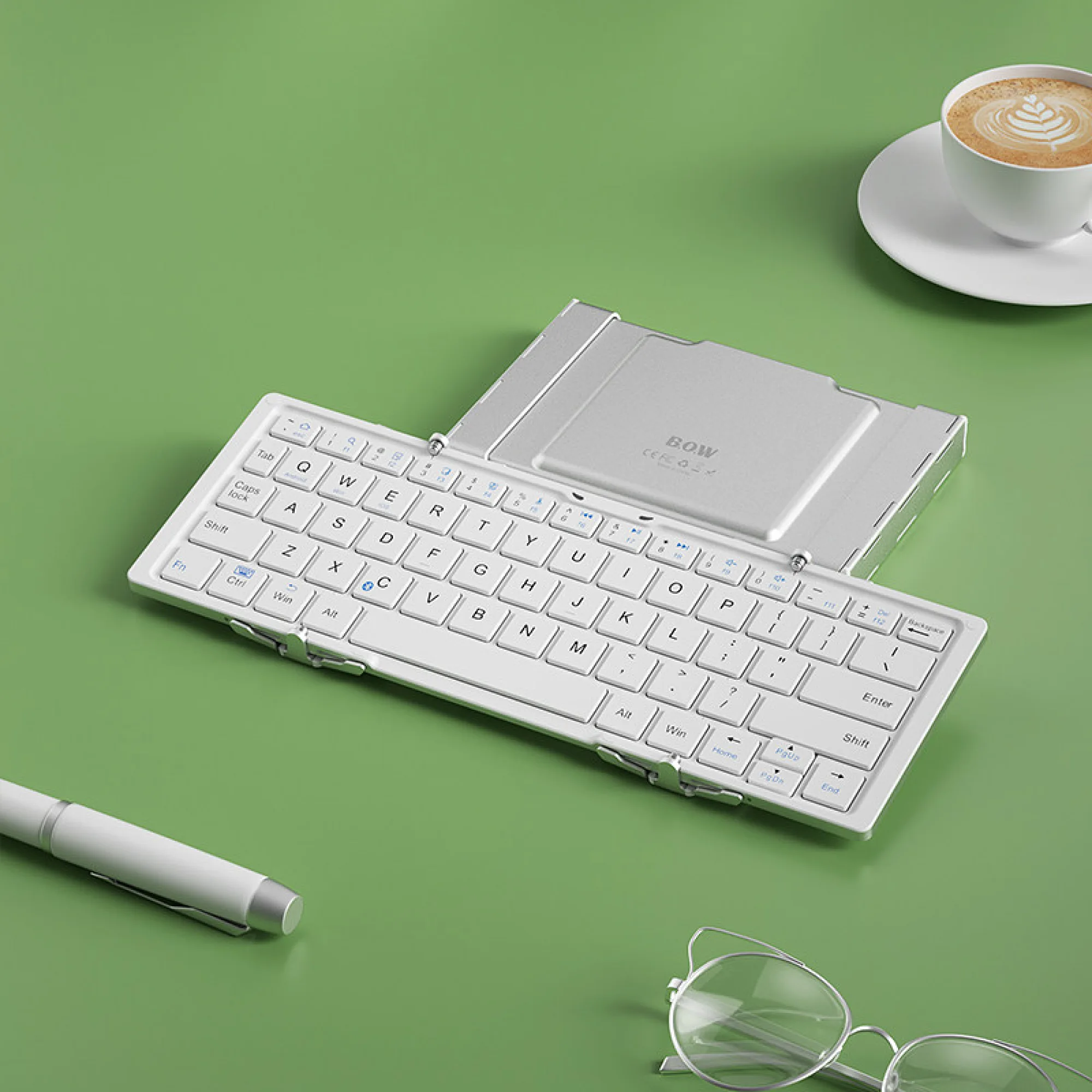 BOW Tri-fold Wireless Bluetooth Keyboard with Numeric Keypad thumbnail 12