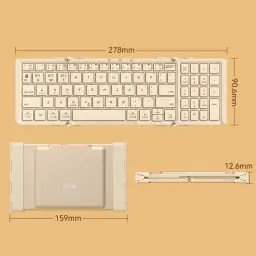 BOW Tri-fold Wireless Bluetooth Keyboard with Numeric Keypad thumbnail 14
