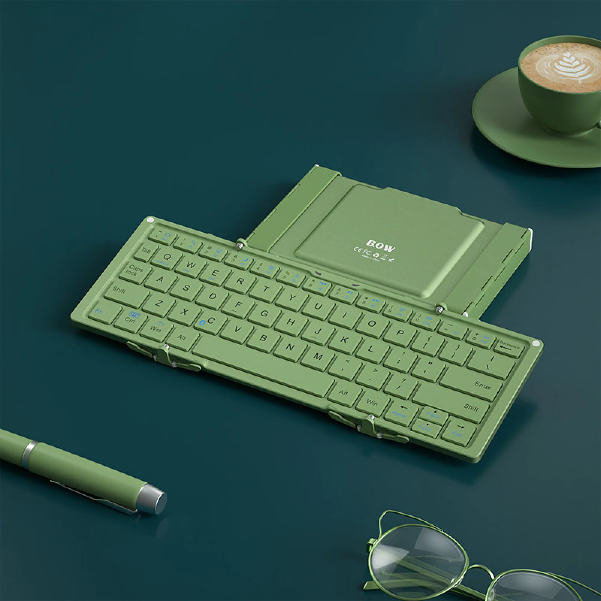 BOW Tri-fold Wireless Bluetooth Keyboard with Numeric Keypad thumbnail 10