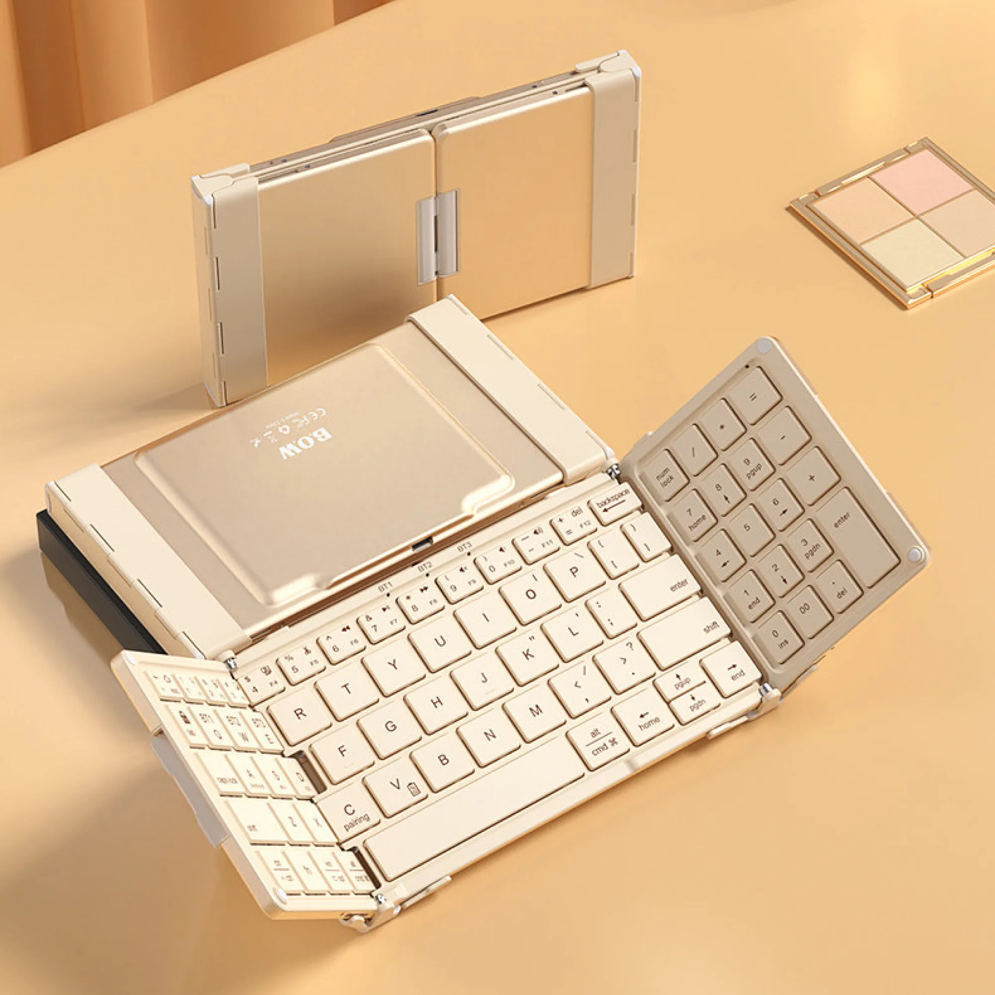 BOW Tri-fold Wireless Bluetooth Keyboard with Numeric Keypad
