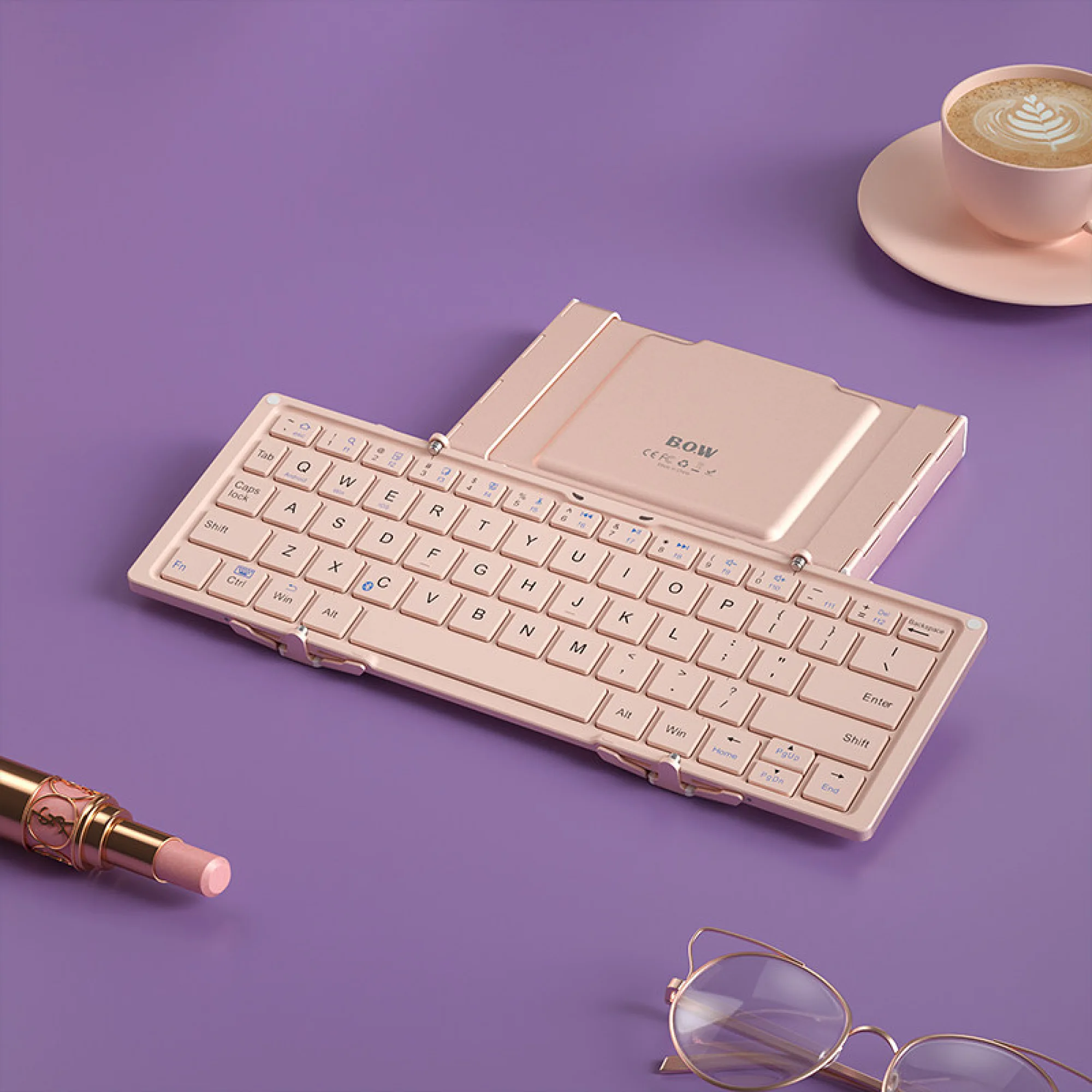 BOW Tri-fold Wireless Bluetooth Keyboard with Numeric Keypad thumbnail 11