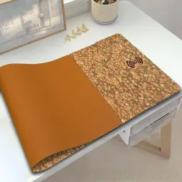 Natural Cork and Rubber Wireless Charging Mouse Pad with 15W Output thumbnail 4