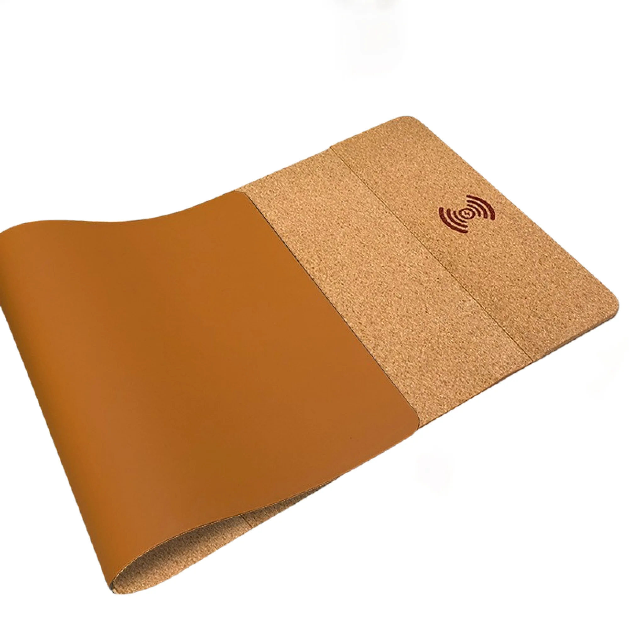 Natural Cork and Rubber Wireless Charging Mouse Pad with 15W Output thumbnail 7