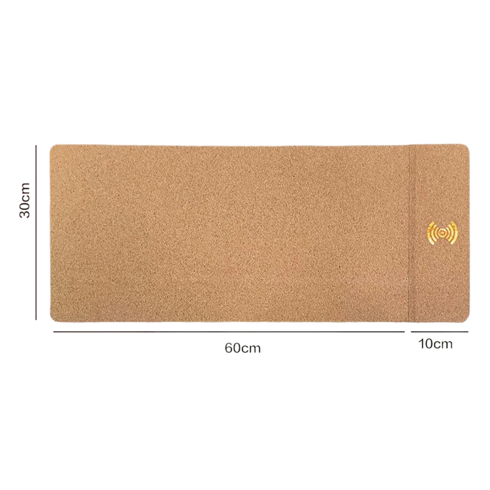 Natural Cork and Rubber Wireless Charging Mouse Pad with 15W Output thumbnail 3