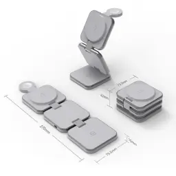 3-in-1 Wireless Charging Stand for Phone, Earphones, and Watch thumbnail 7