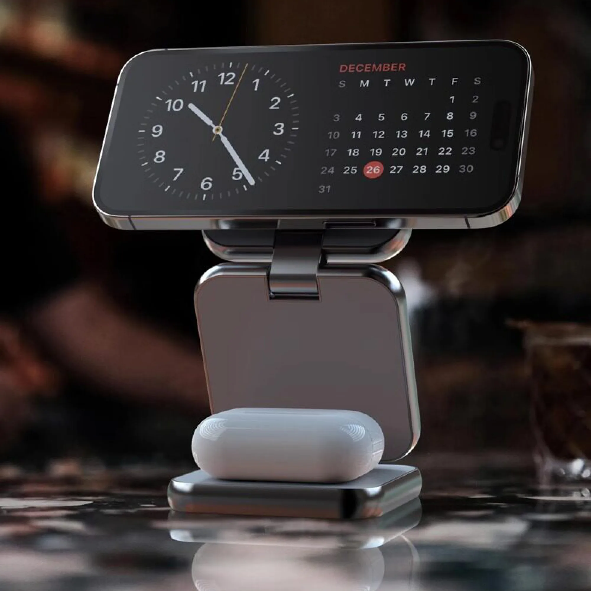 3-in-1 Wireless Charging Stand for Phone, Earphones, and Watch