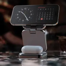 3-in-1 Wireless Charging Stand for Phone, Earphones, and Watch thumbnail 2