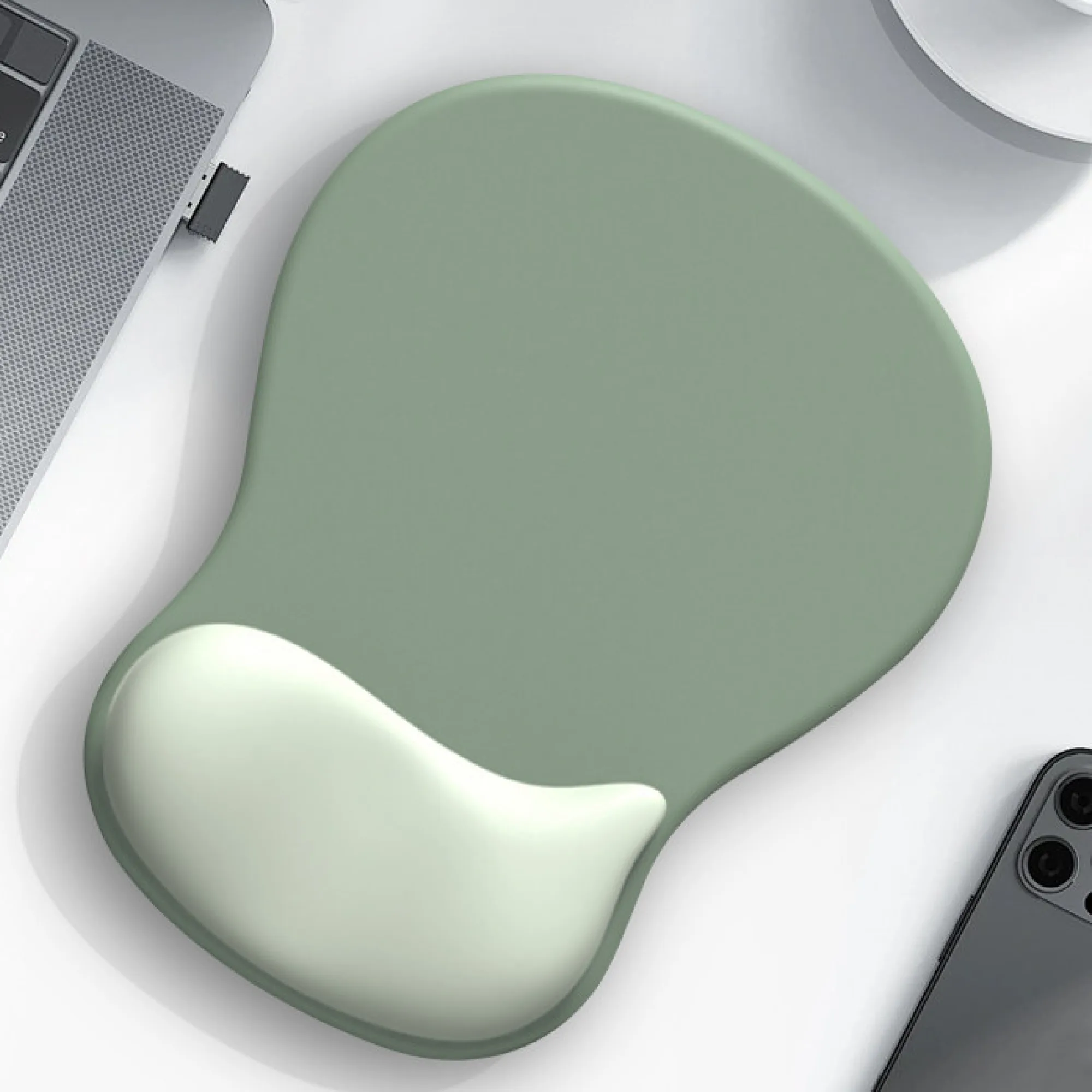 Ergonomic Waterdrop Wrist Rest Mouse Pad with Concave Support thumbnail 9