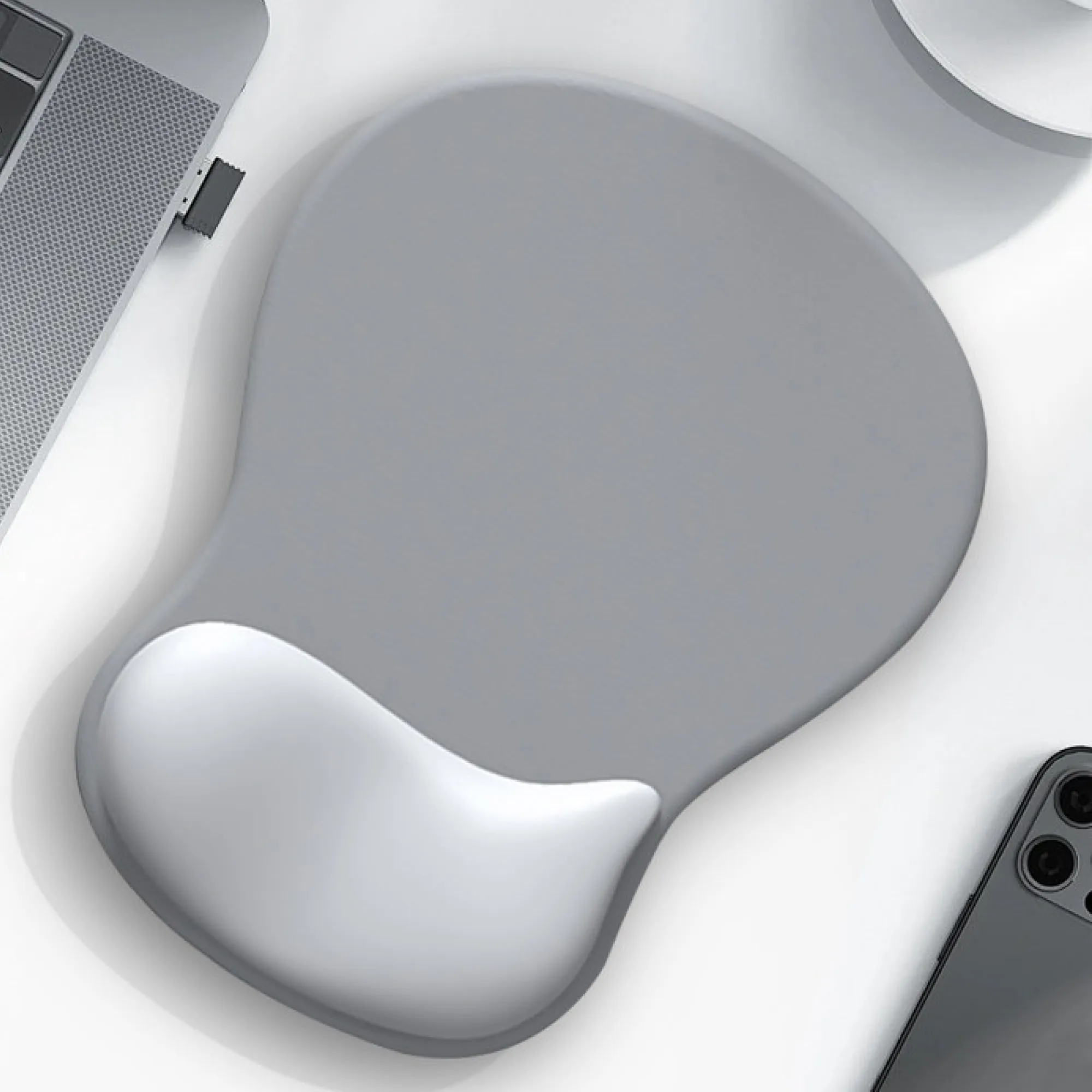 Ergonomic Waterdrop Wrist Rest Mouse Pad with Concave Support thumbnail 7