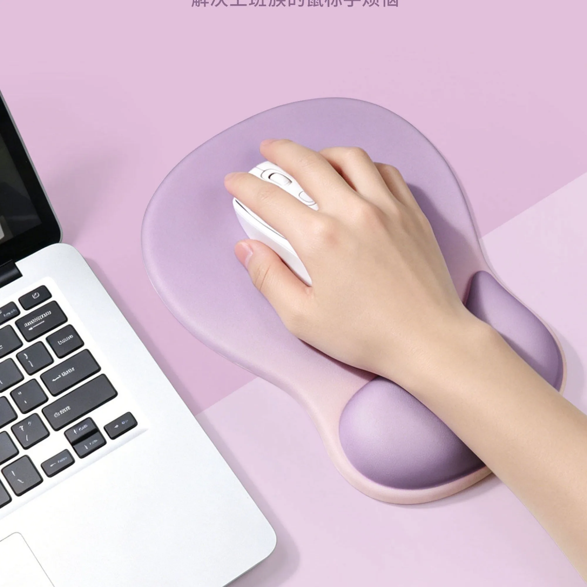 Ergonomic Waterdrop Wrist Rest Mouse Pad with Concave Support thumbnail 5