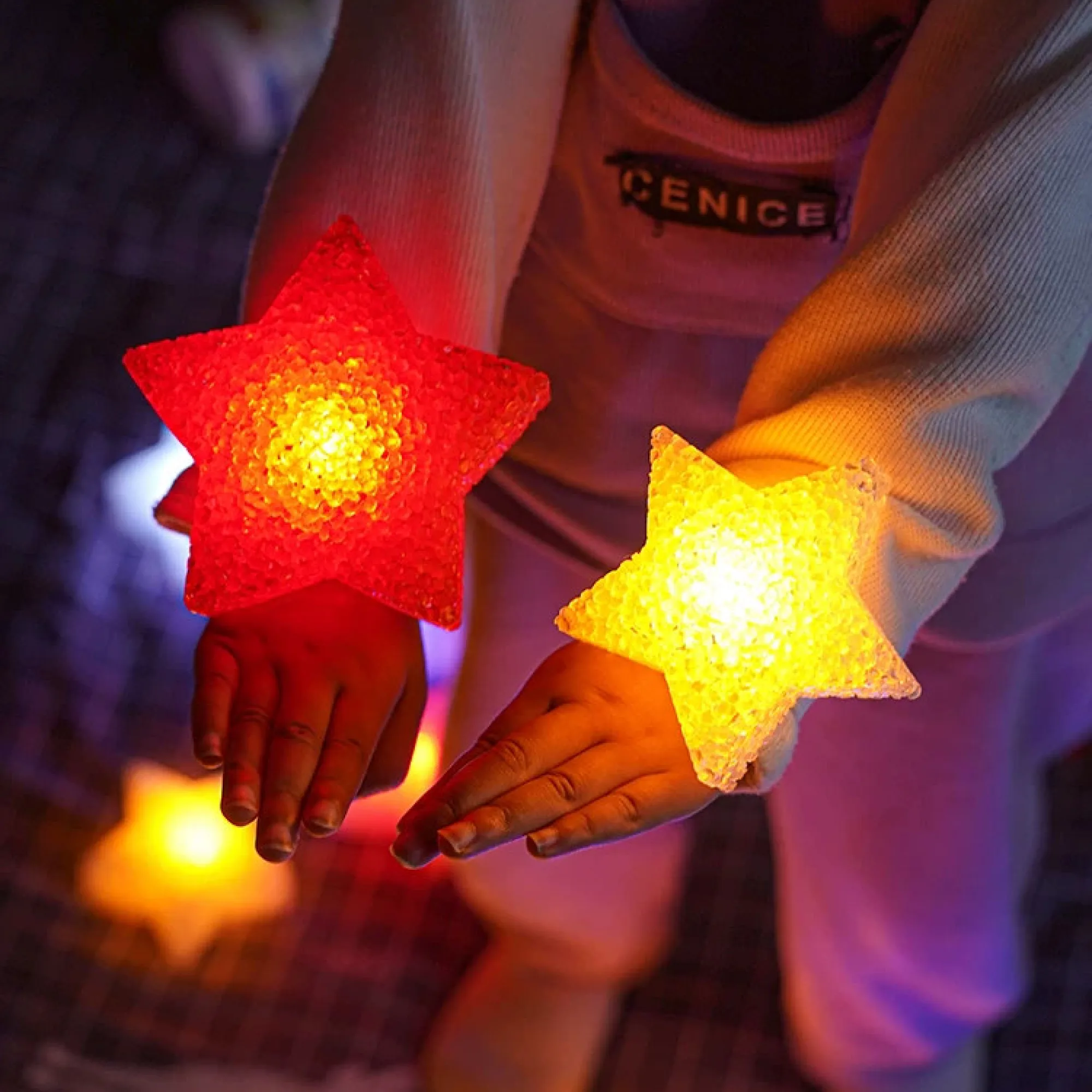 LED Star-shaped Glow Stick with Optional Wrist Strap — View 1