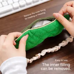 Dual-Use Eye Mask with Corduroy and Silk Sides thumbnail 4