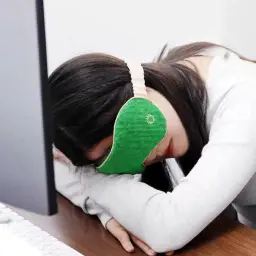 Dual-Use Eye Mask with Corduroy and Silk Sides thumbnail 7