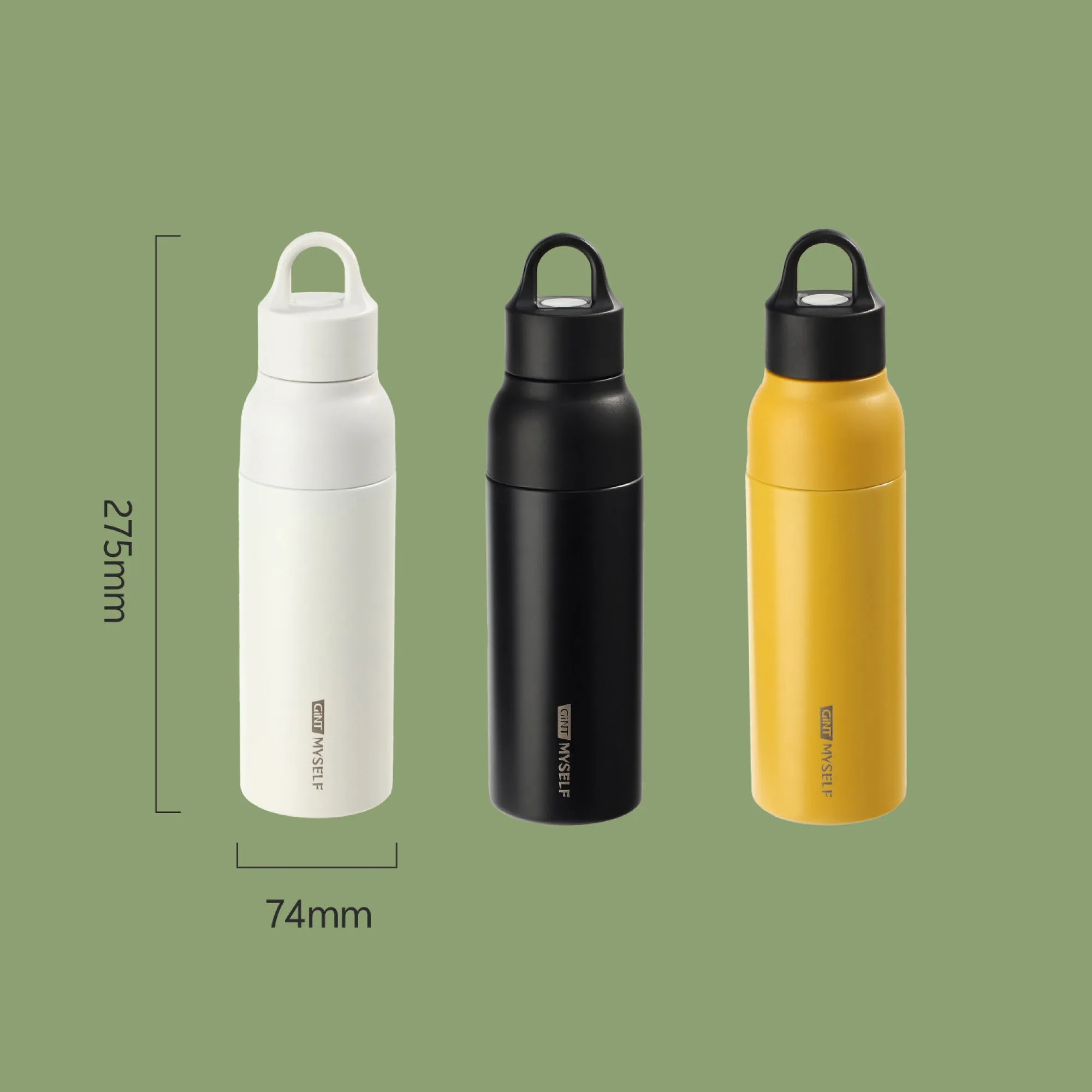 GINT GTZ-6211 570ml Insulated Sports Bottle with Press-Button Dual-Drink Lid thumbnail 5