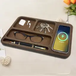 15W Wireless Charging Storage Tray with Type-C Port thumbnail 2