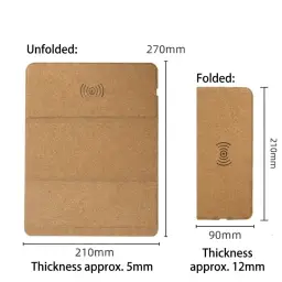 Folding Cork Mouse Pad with Magnetic Wireless Charging thumbnail 5