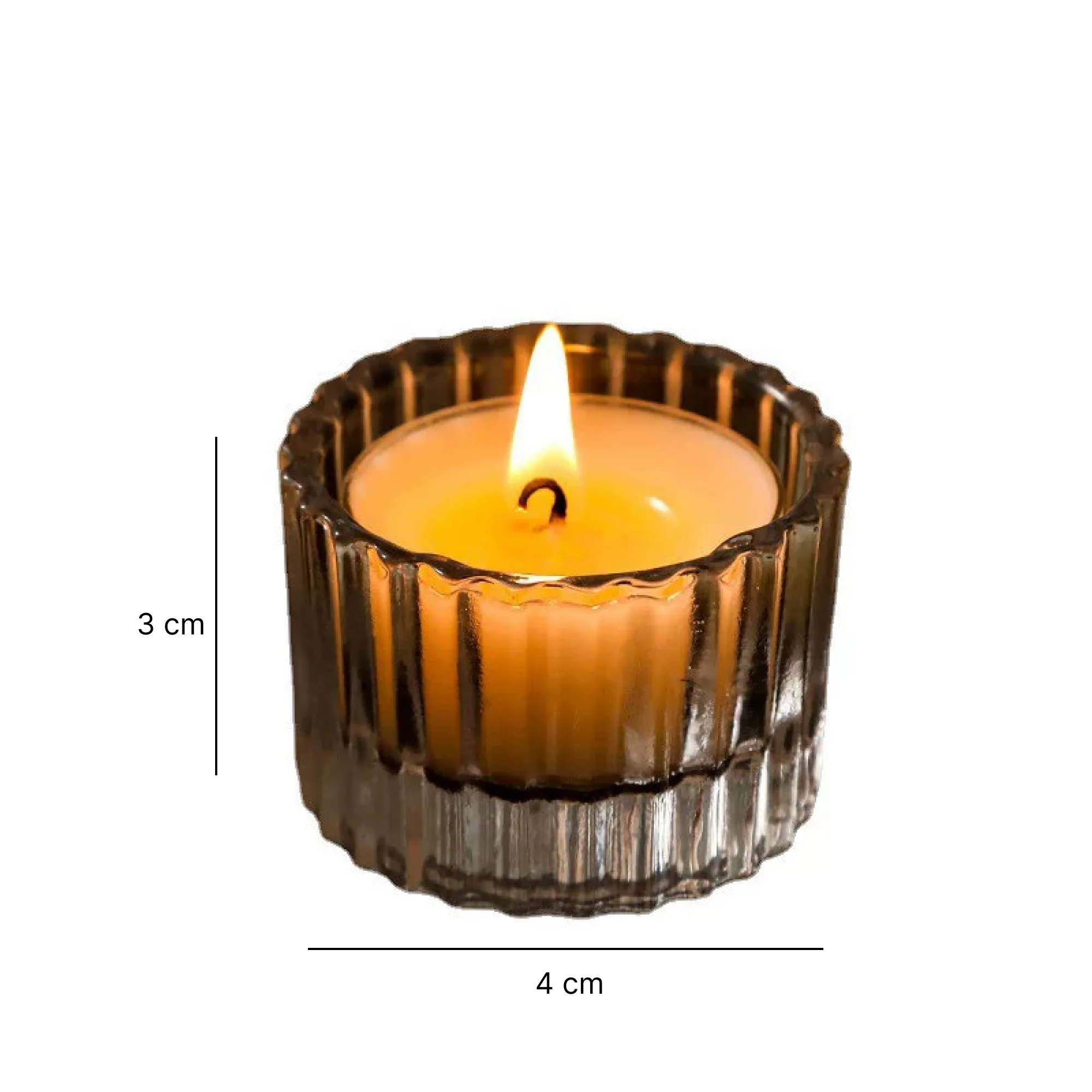 Aromatherapy Scented Candle with Ribbed Glass Holder thumbnail 4