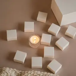 Aromatherapy Scented Candle with Ribbed Glass Holder thumbnail 2