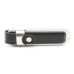 Leather-Wrapped USB Flash Drive with Metal Swivel Cap thumbnail 6