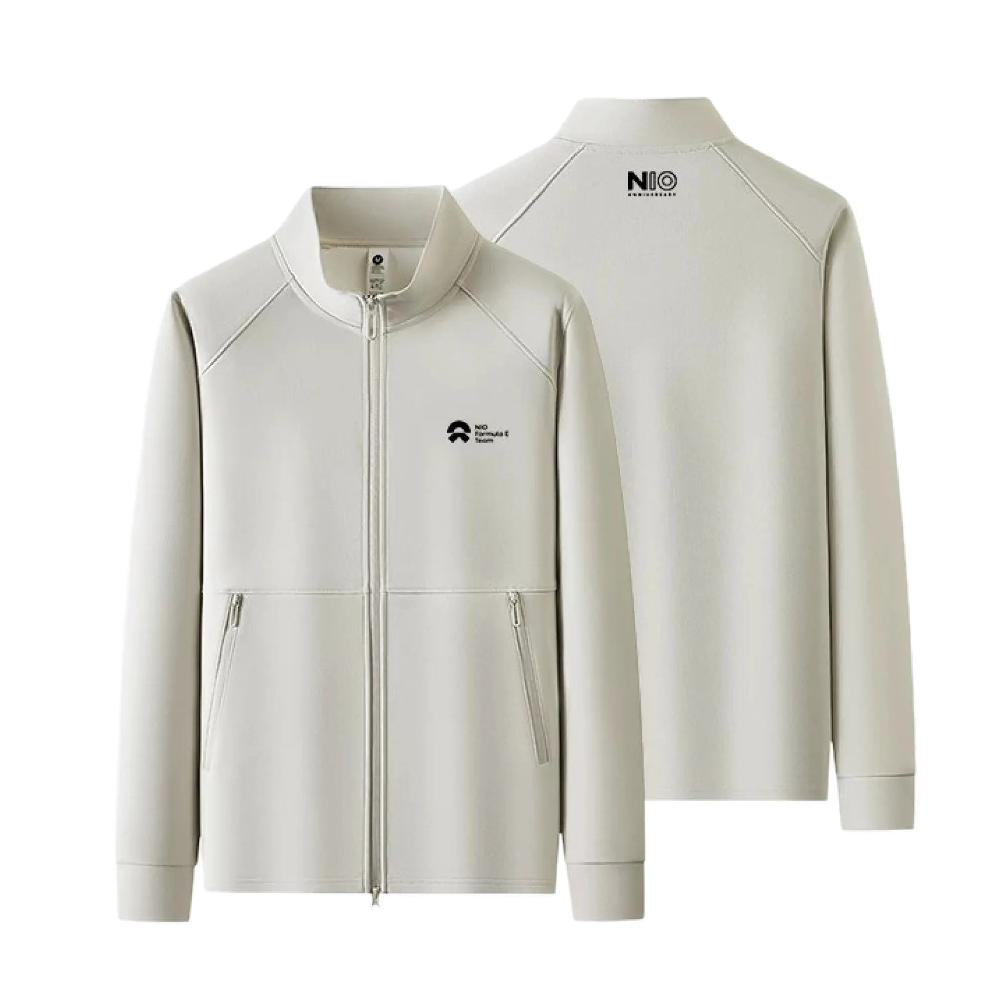 Stand-Collar Cardigan Jacket with Double-Head Zipper