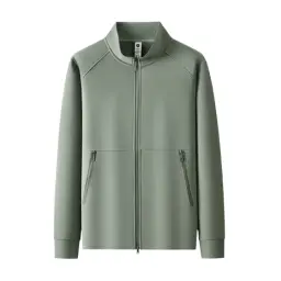 Stand-Collar Cardigan Jacket with Double-Head Zipper thumbnail 6