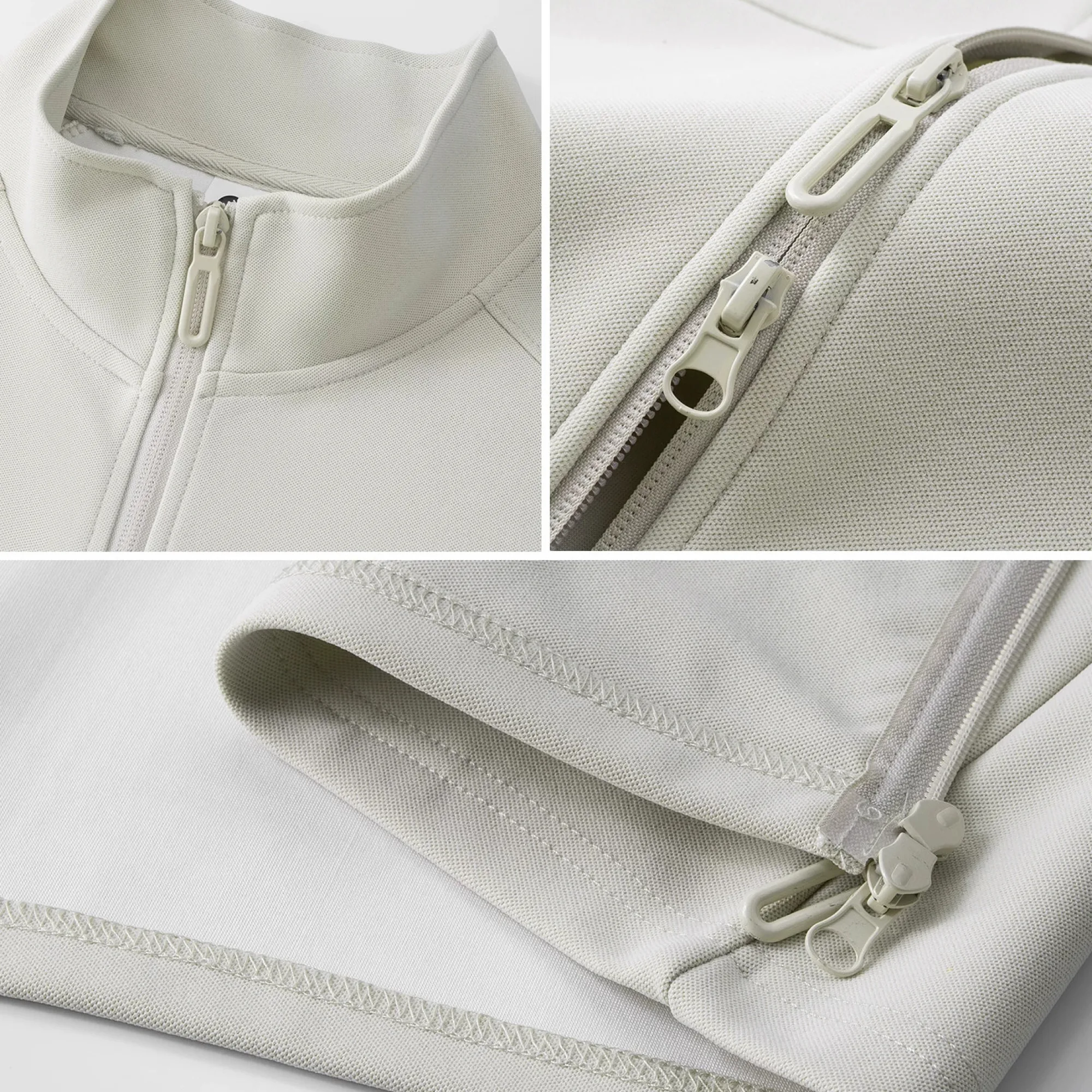 Stand-Collar Cardigan Jacket with Double-Head Zipper thumbnail 4