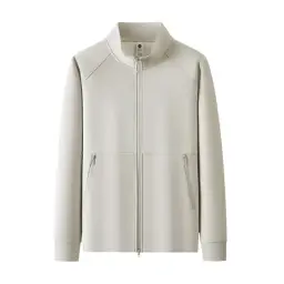 Stand-Collar Cardigan Jacket with Double-Head Zipper thumbnail 5