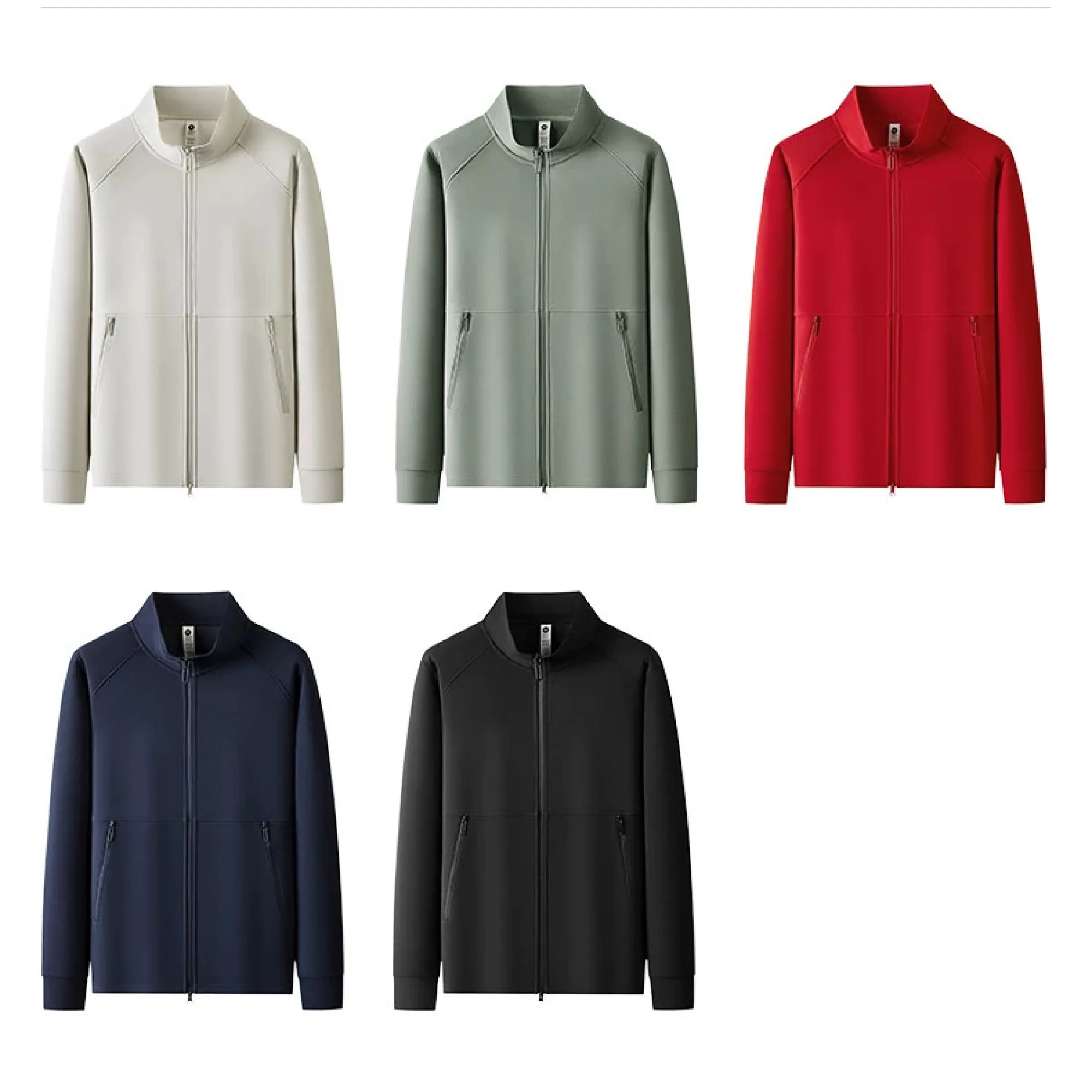Stand-Collar Cardigan Jacket with Double-Head Zipper thumbnail 2