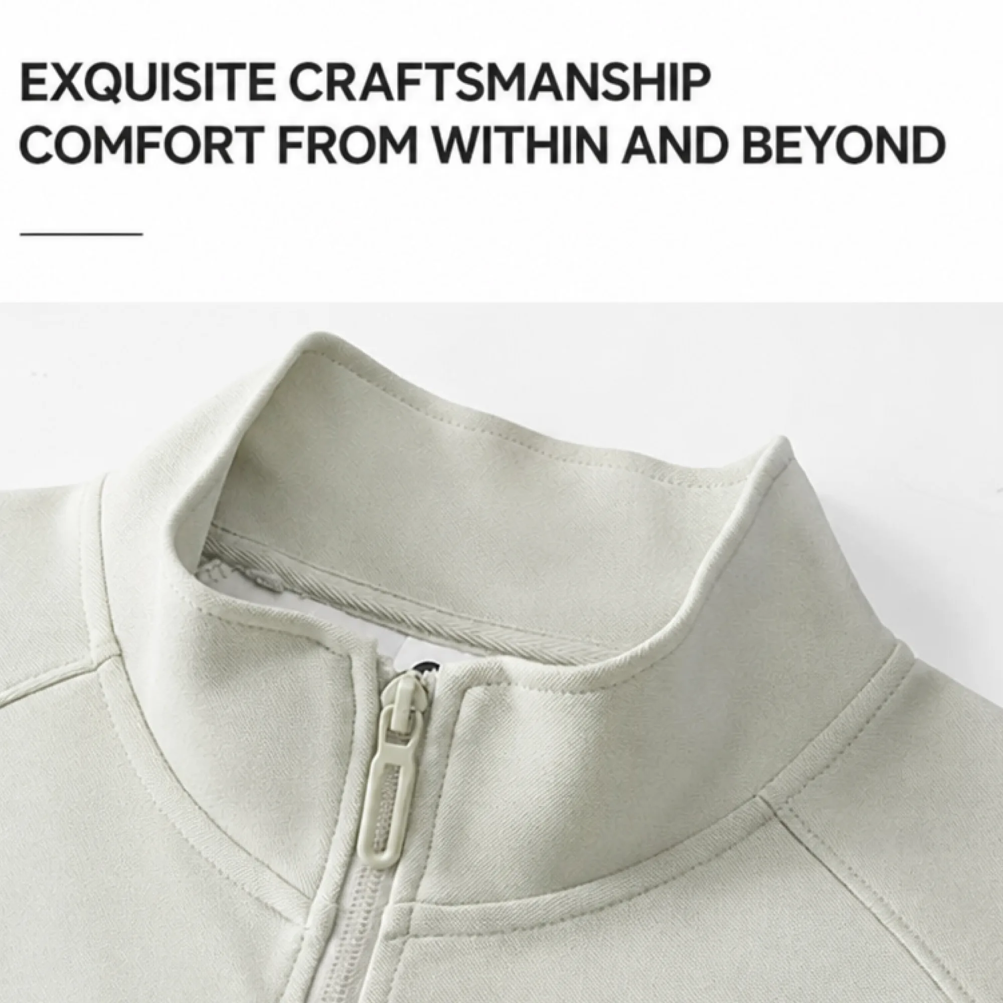 Stand-Collar Cardigan Jacket with Double-Head Zipper thumbnail 3