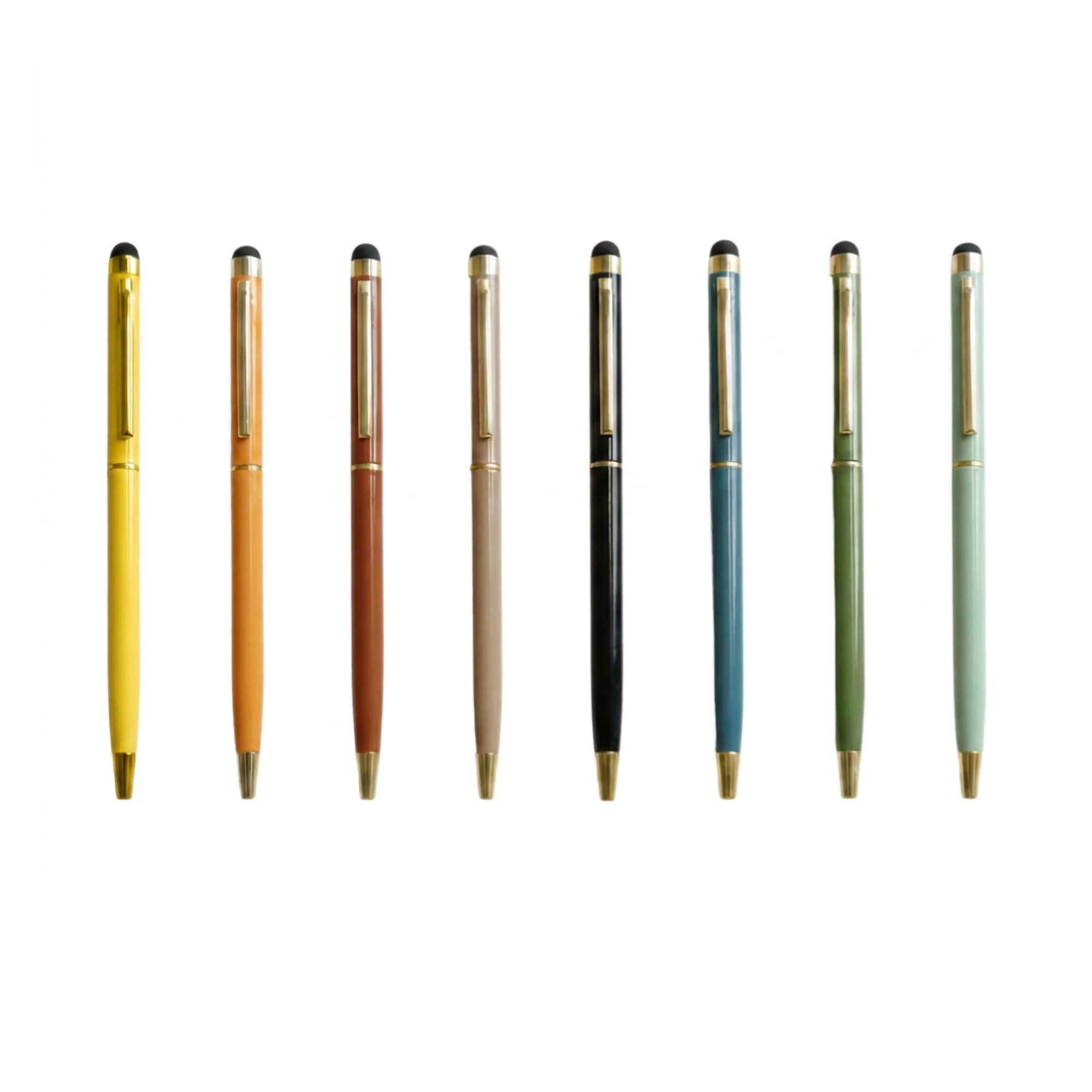 Press-Action Gel Pen with 0.5mm Black Refill and Metal Barrel — View 1