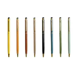Press-Action Gel Pen with 0.5mm Black Refill and Metal Barrel thumbnail 1