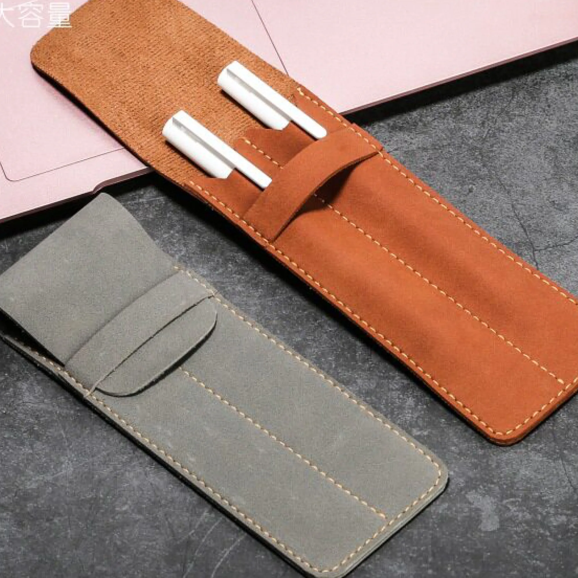 PU Leather Pen Case for Two Pens thumbnail 3