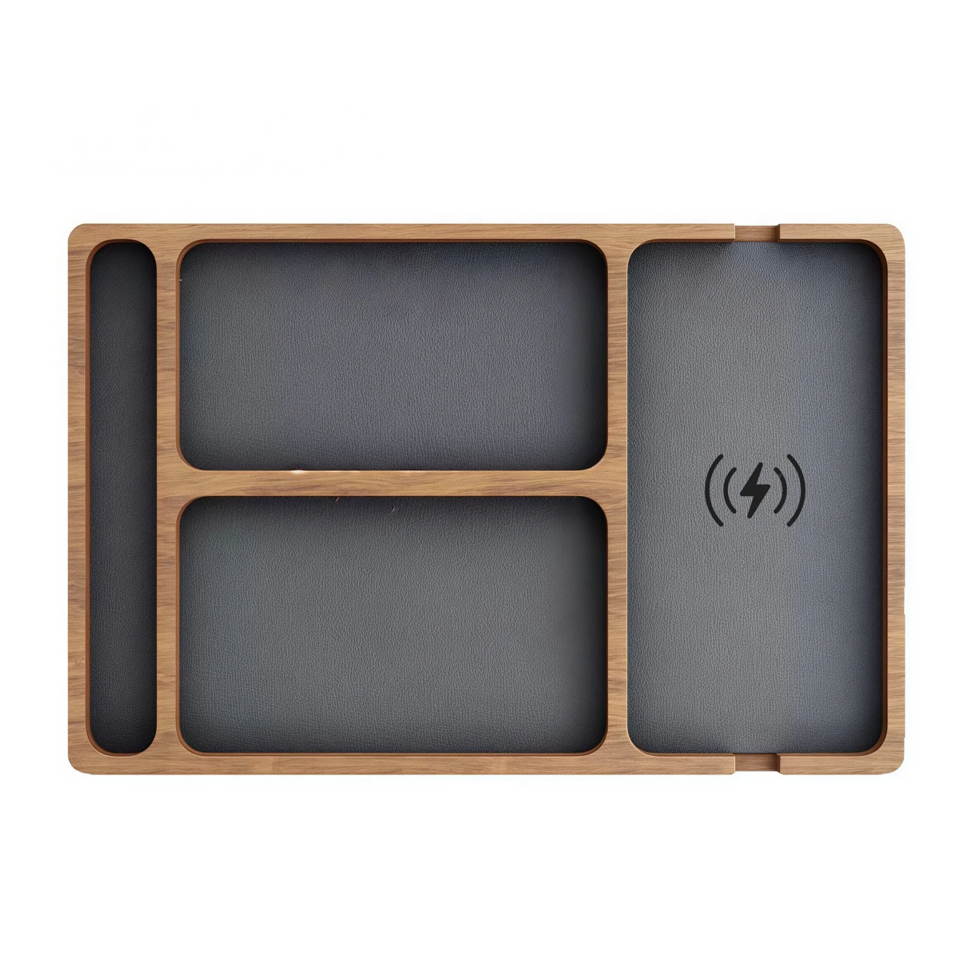 Solid Wood Wireless Charging Storage Box with 15W Output thumbnail 7