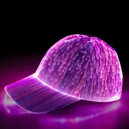 LED Fiber Optic Luminous Baseball Cap thumbnail 2