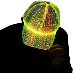 LED Fiber Optic Luminous Baseball Cap thumbnail 5