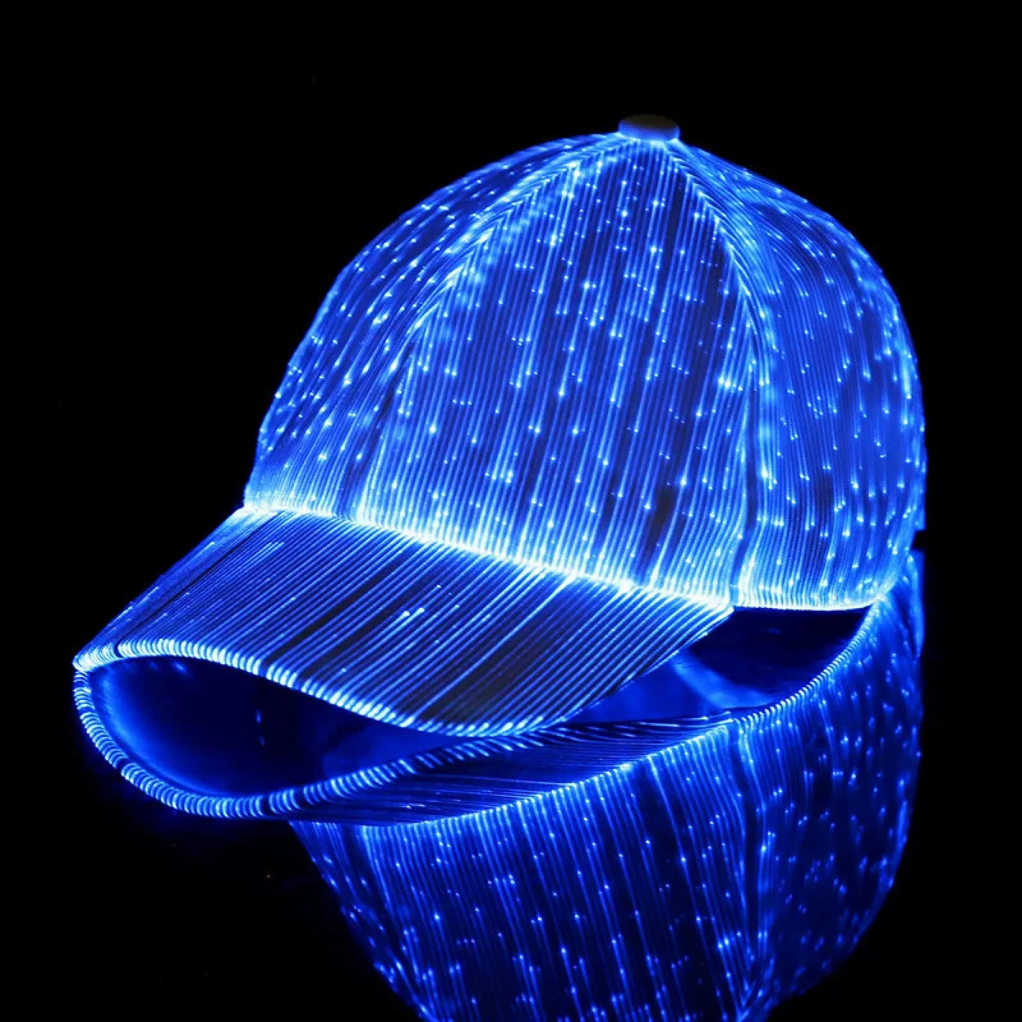 LED Fiber Optic Luminous Baseball Cap