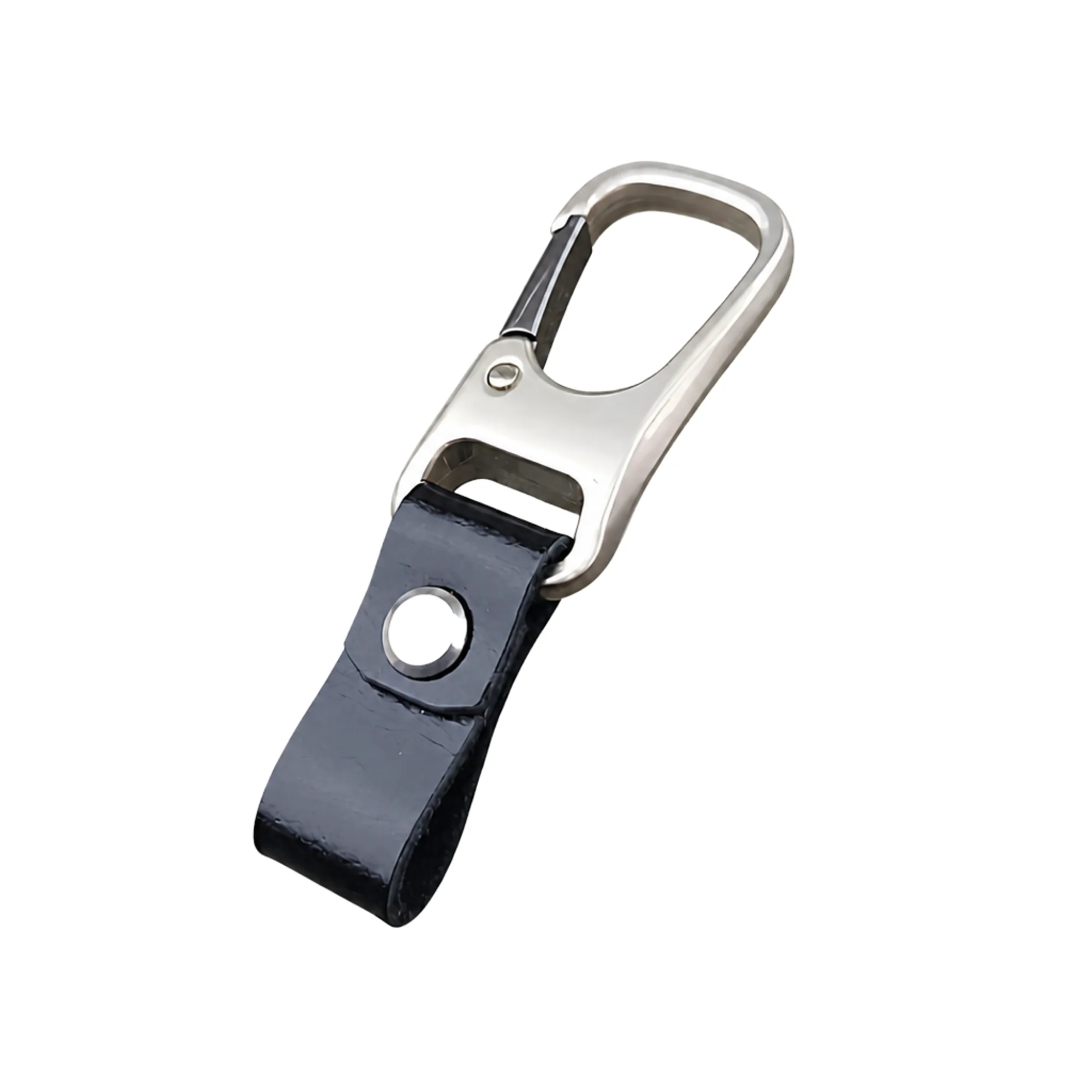 Genuine Leather Car Keychain with Metal Carabiner Clip thumbnail 6