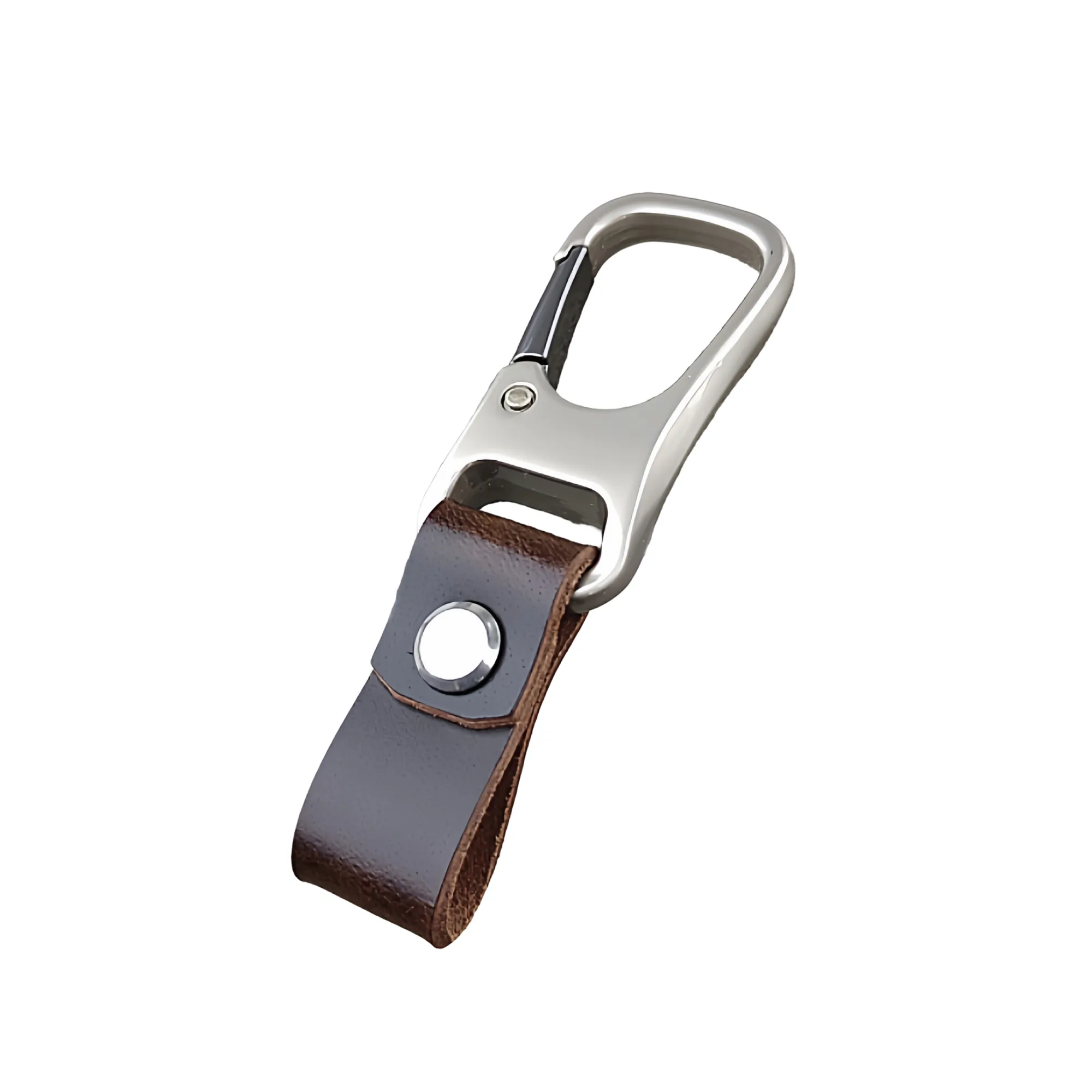 Genuine Leather Car Keychain with Metal Carabiner Clip thumbnail 8