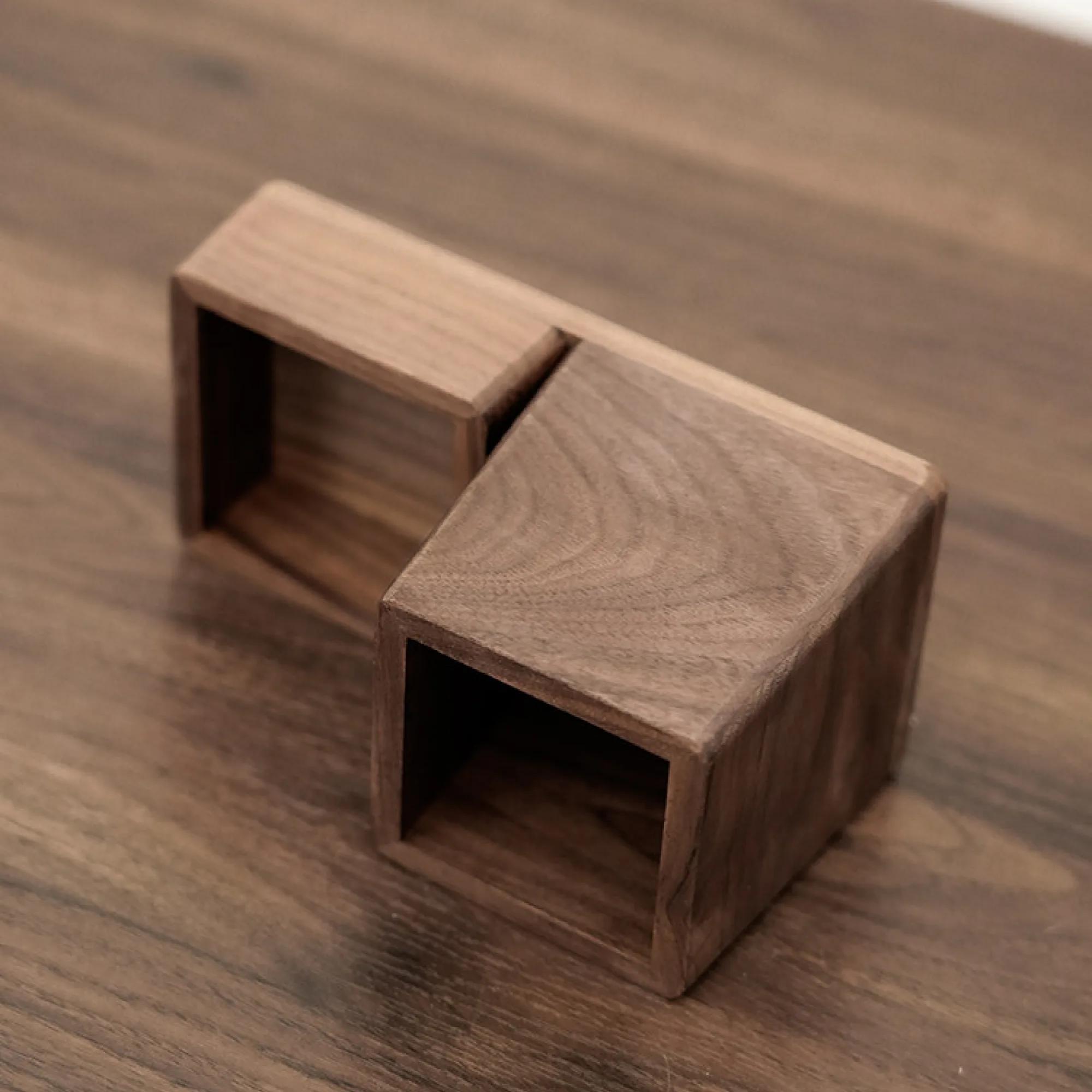 North American Black Walnut Office Desk Storage Organizer Set