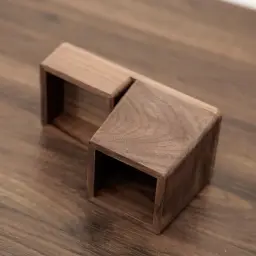 North American Black Walnut Office Desk Storage Organizer Set thumbnail 2