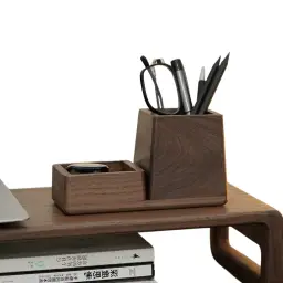 North American Black Walnut Office Desk Storage Organizer Set thumbnail 1