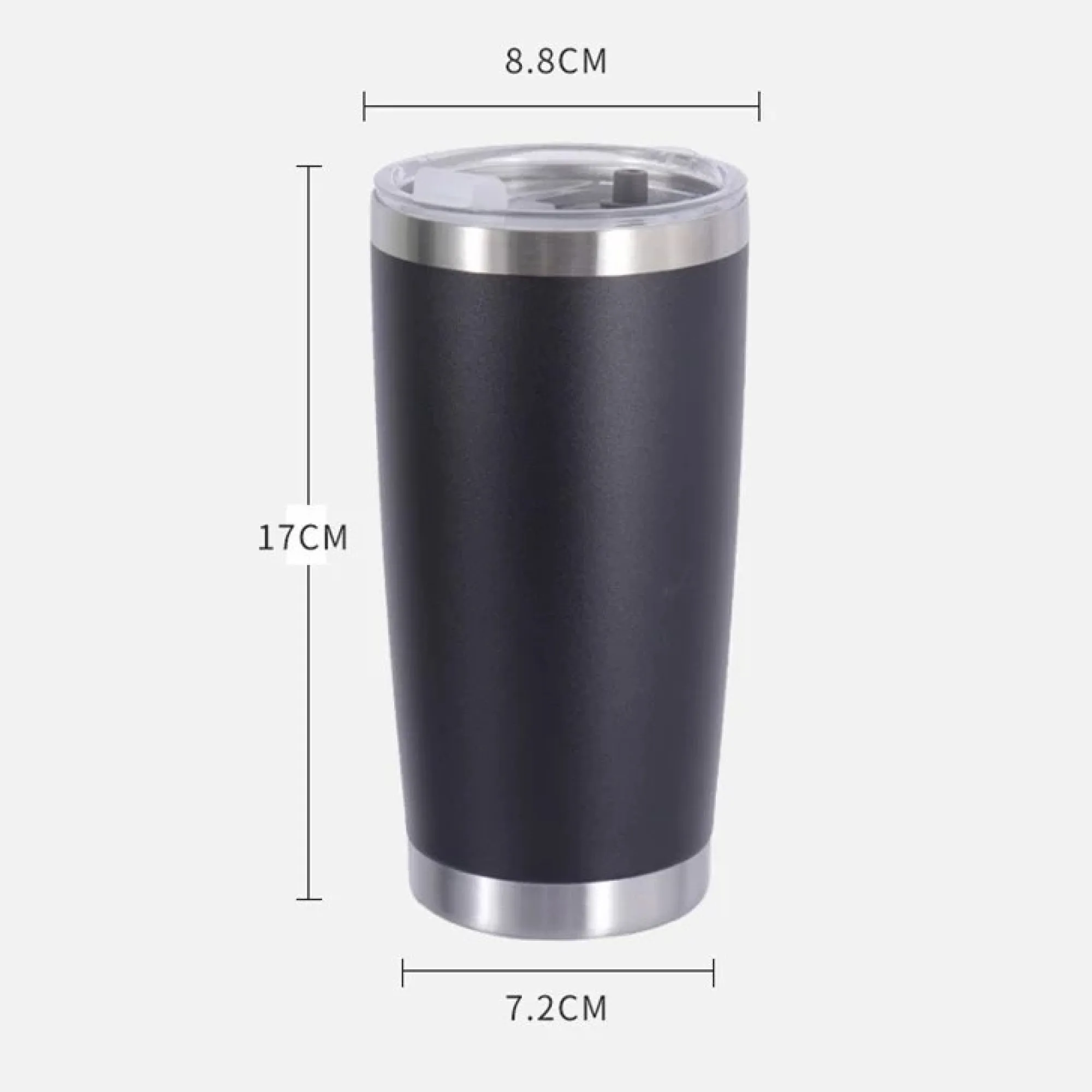 304 Stainless Steel Vacuum Insulated Tumbler with Straw Lid, 20oz thumbnail 3